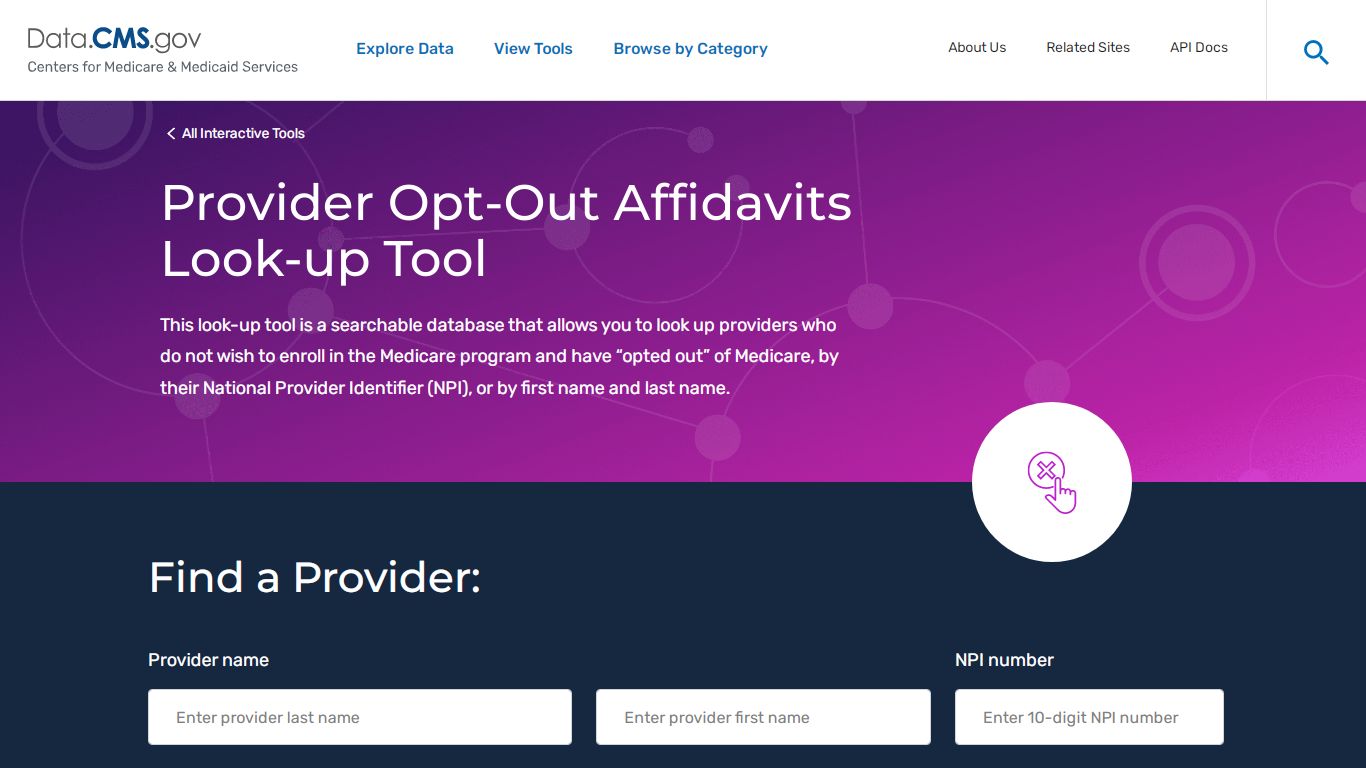 Centers for Medicare & Medicaid Services Data
